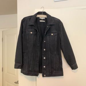 Madewell oversized black denim jacket